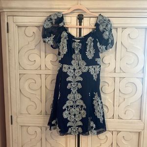 Blue Dress with detail.